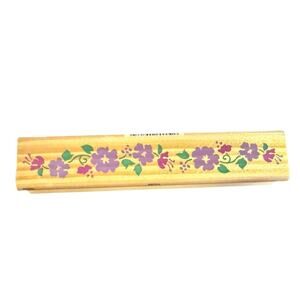 All Night Media Posh Impressions Flower Trim Border 550J68 Rubber Stamp